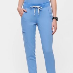 Figs jogger scrubs light blue